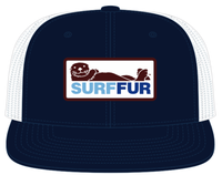Load image into Gallery viewer, Flat Bill Hat - Navy/White